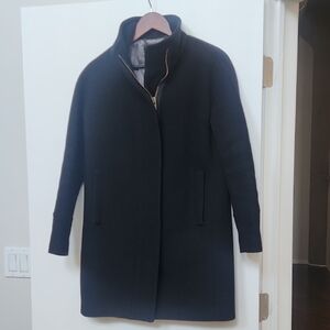 J. Crew Black Stadium Cloth Coat